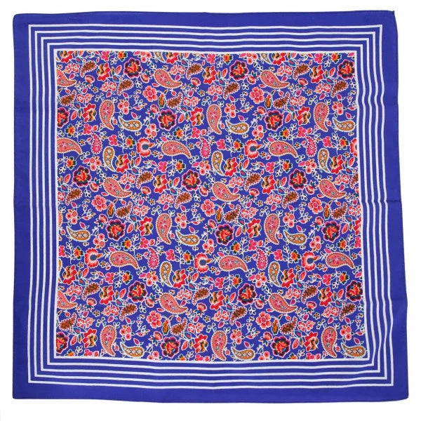 Vangelderen Boeren zakdoek Paisley paars 55 x 55 cm