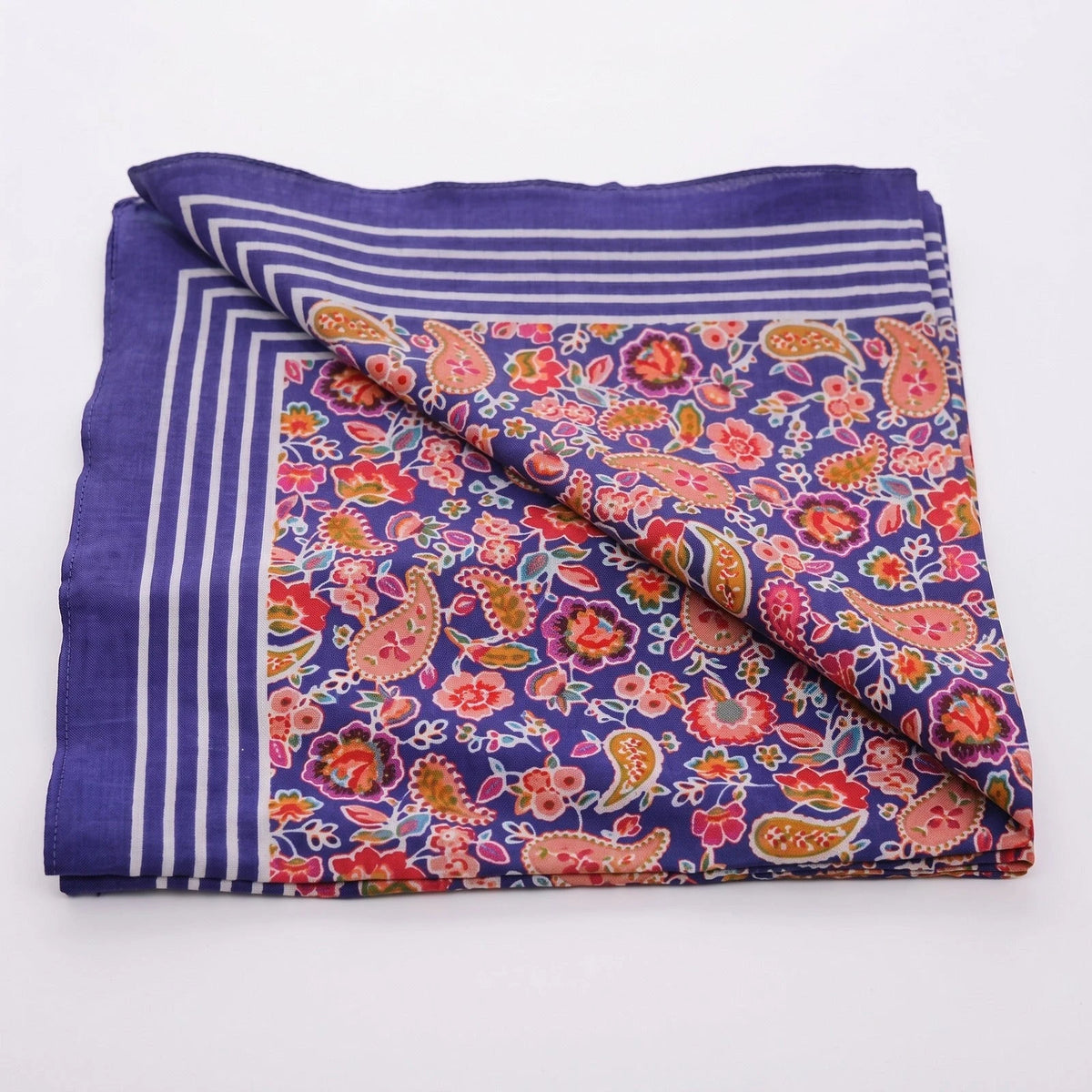 Vangelderen Boeren zakdoek Paisley paars 55 x 55 cm