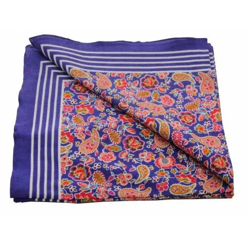 Vangelderen Boeren zakdoek Paisley paars 55 x 55 cm