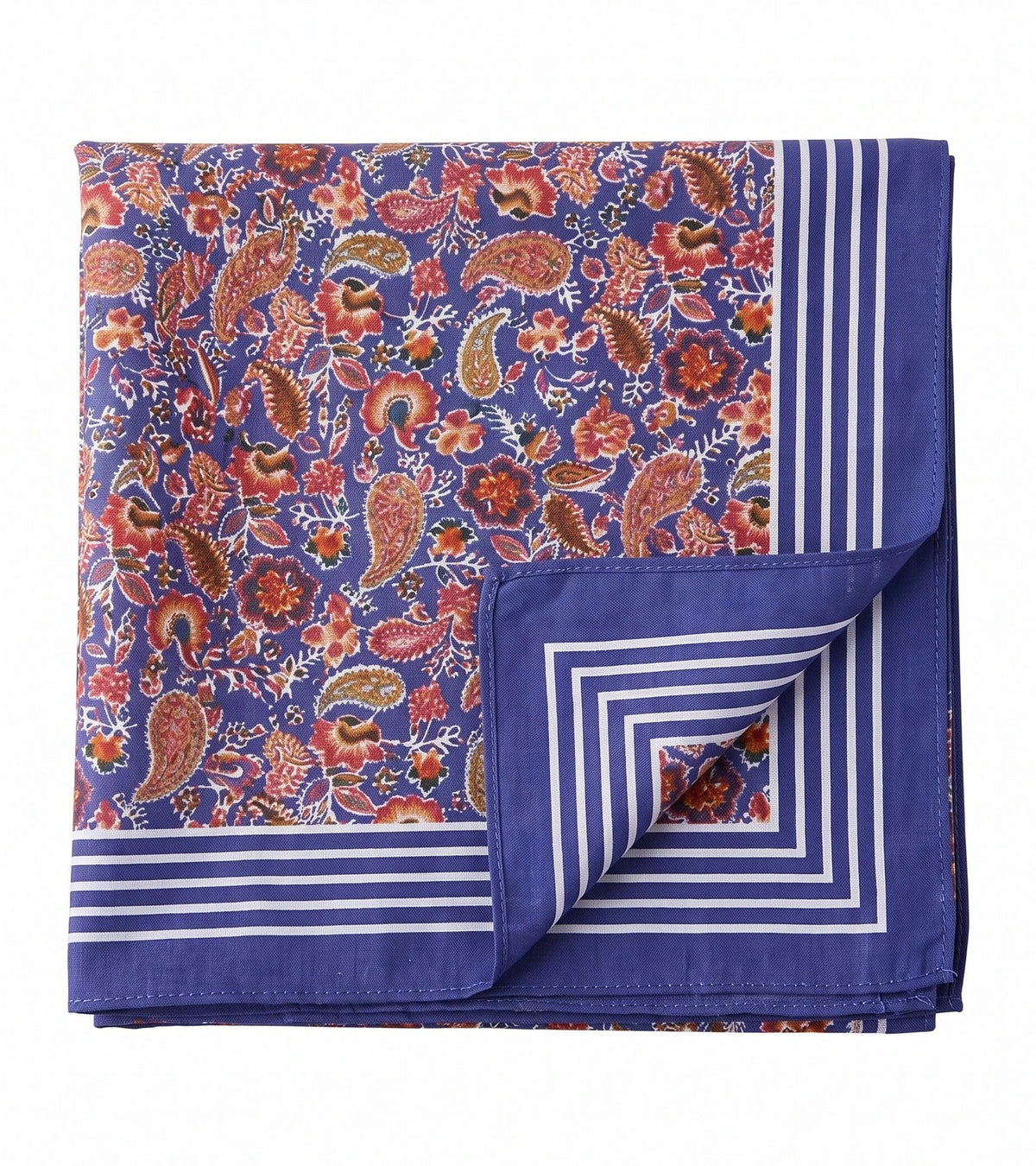 Vangelderen Boeren zakdoek Paisley paars 55 x 55 cm
