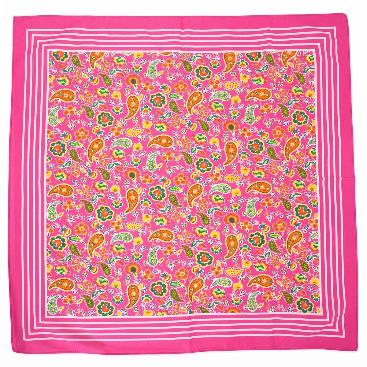 Vangelderen Boeren zakdoek Paisley Roze 55 x 55 cm