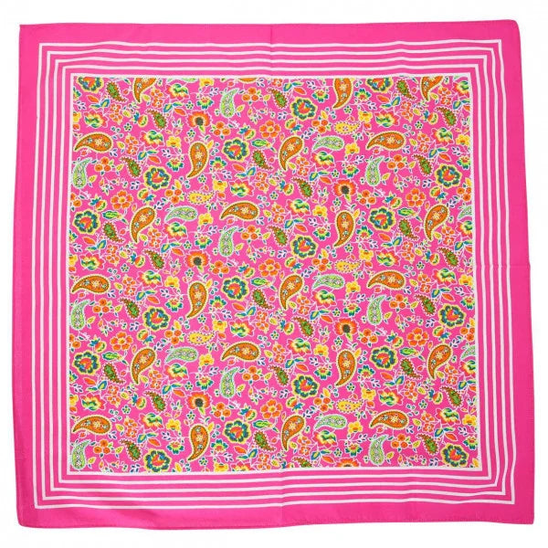 Vangelderen Boeren zakdoek Paisley Roze 55 x 55 cm