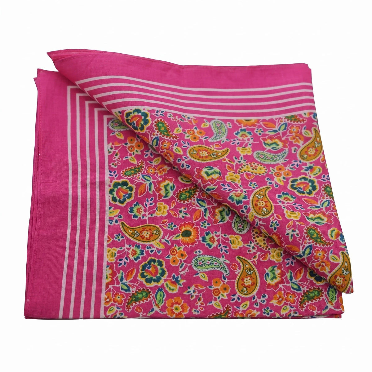 Vangelderen Boeren zakdoek Paisley Roze 55 x 55 cm