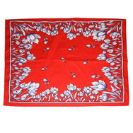 Vangelderen Boeren zakdoek rood Tulpen 55 x 55 cm