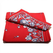Vangelderen Boeren zakdoek rood Tulpen 55 x 55 cm