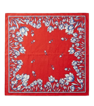 Vangelderen Boeren zakdoek rood Tulpen 55 x 55 cm