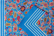 Vangelderen Boerenzakdoek Paisley blauw 55 x 55 cm