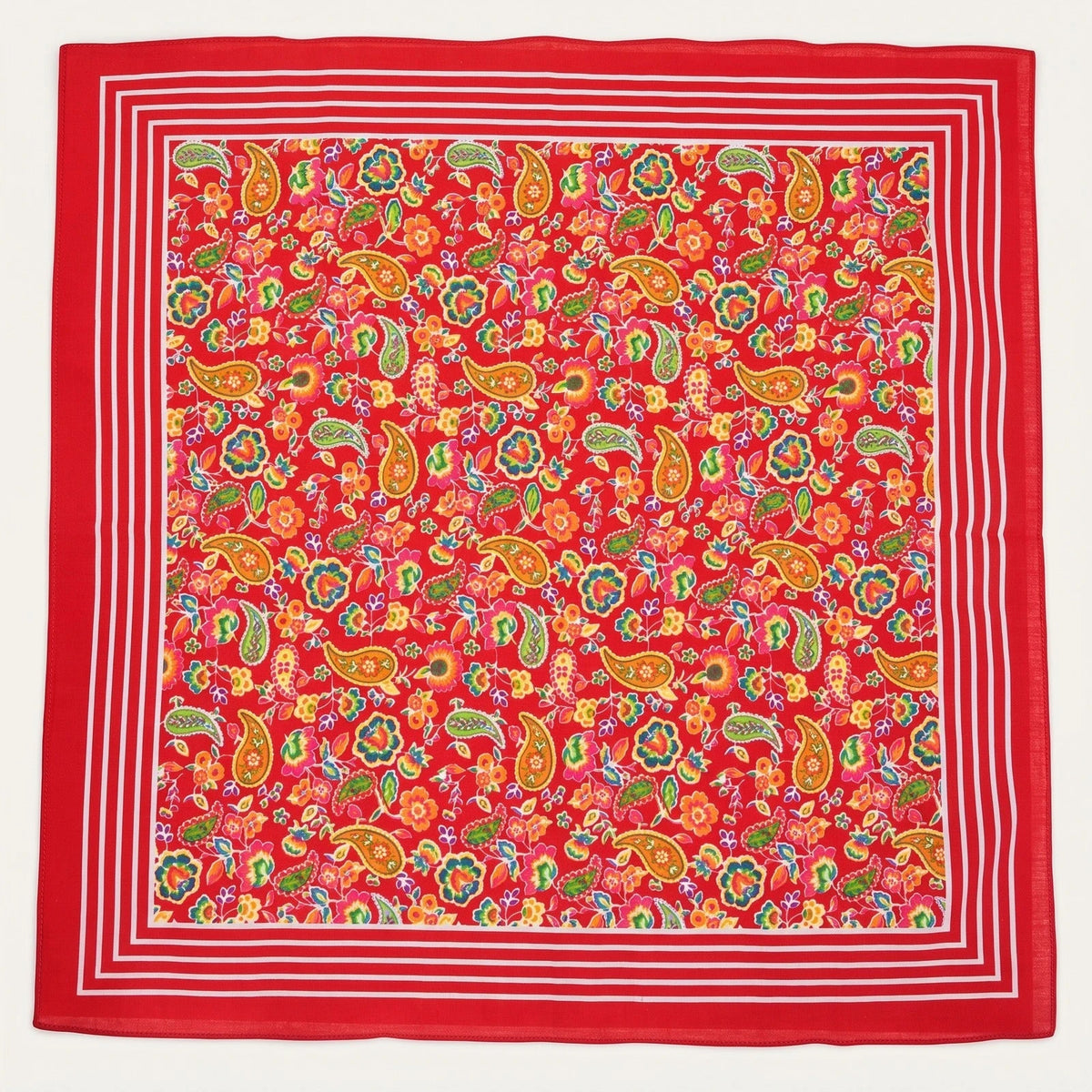 Vangelderen Boerenzakdoek Paisley rood 55 x 55 cm