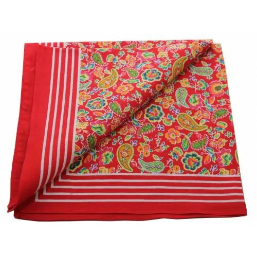 Vangelderen Boerenzakdoek Paisley rood 55 x 55 cm