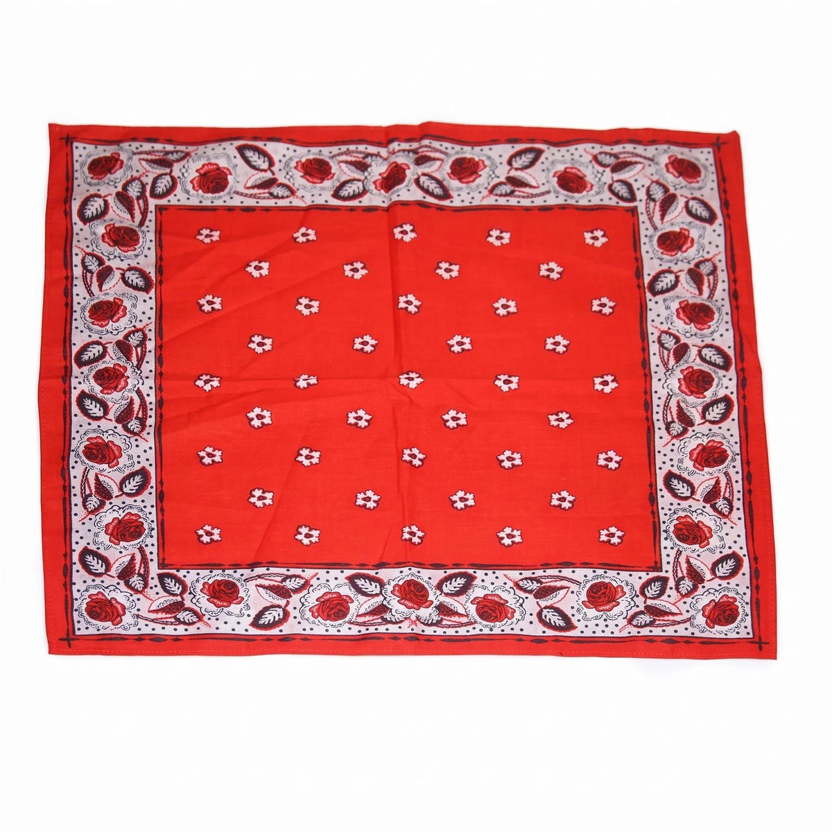 Vangelderen Boerenzakdoek rood Kleine Bloem 55 x 55 cm