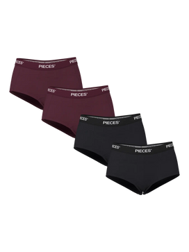 Pieces 4-Pack Dames shorts - Solid