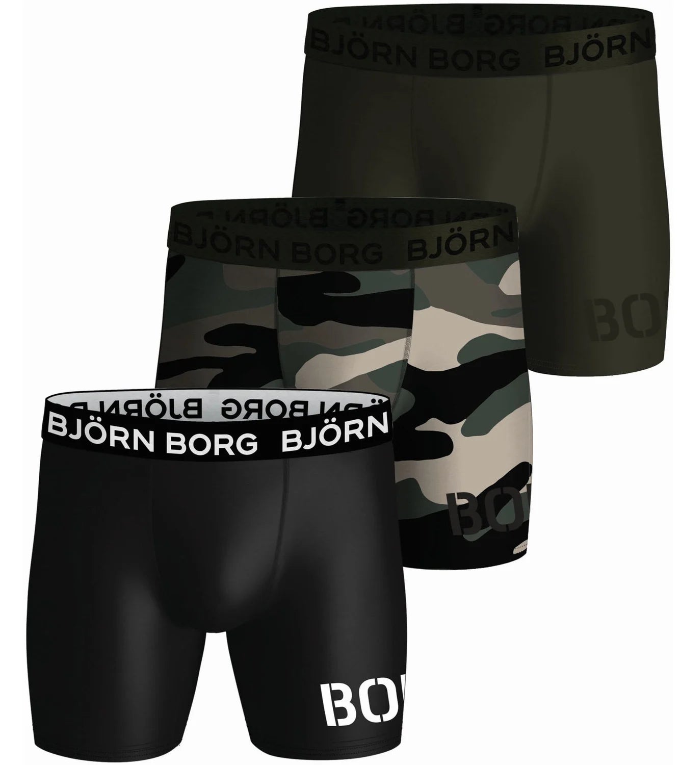 Zetex Bjorn Borg heren boxershort - Performance - 3-Pack - Army