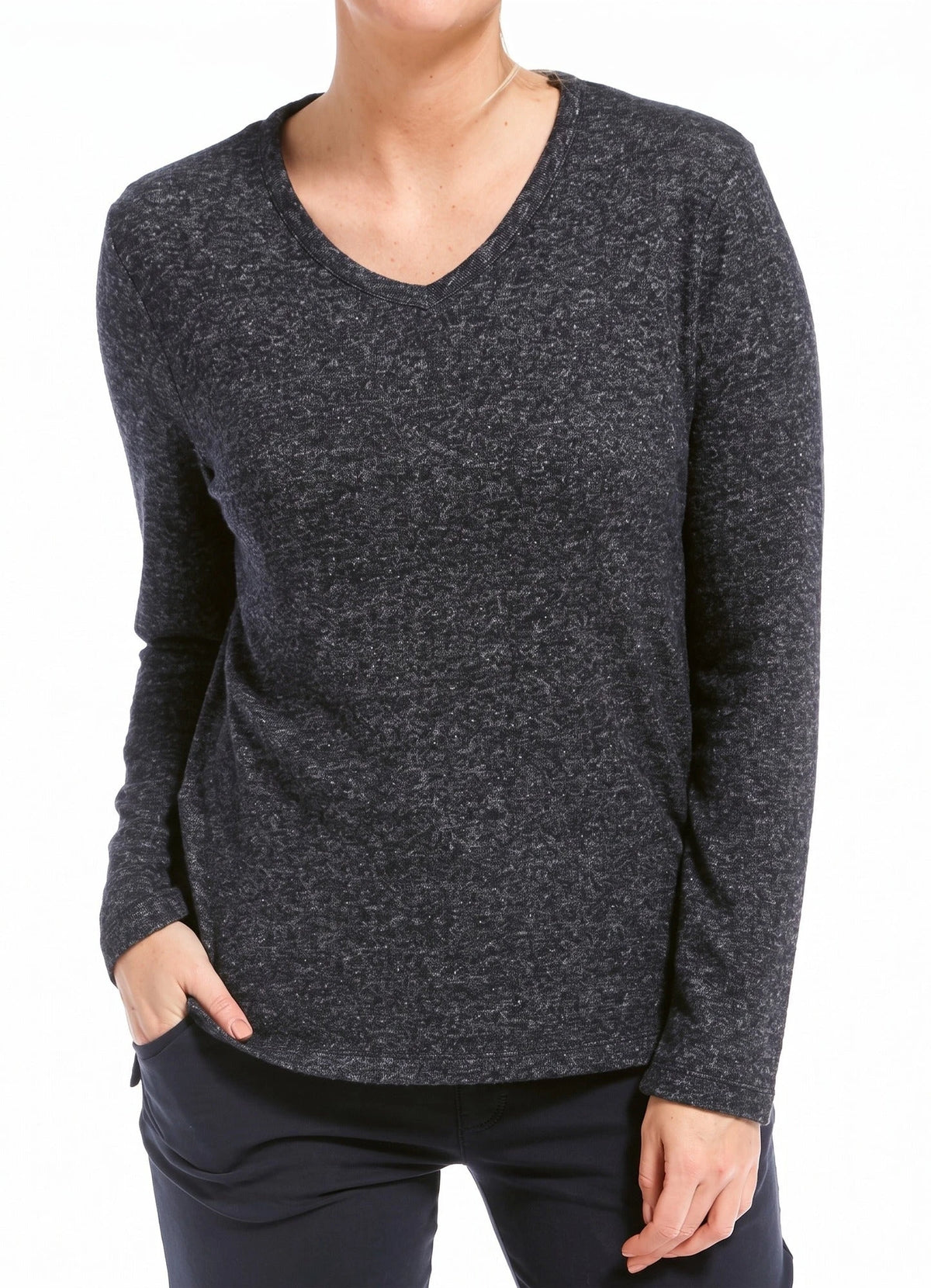 Zetex Pastunette 24/7 pyjama shirt dames - Lange mouw - Dark Blue