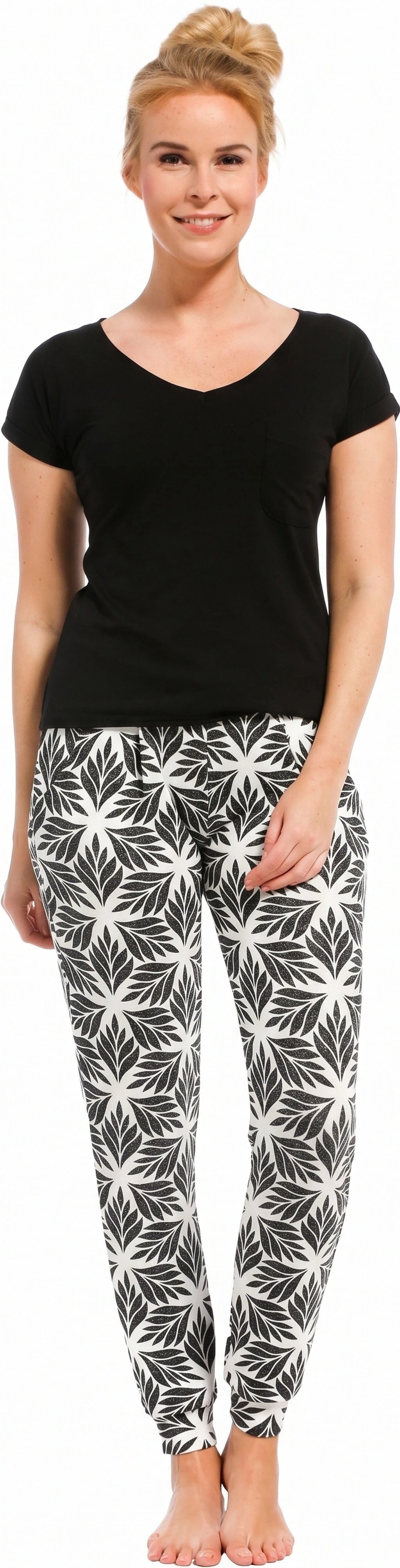Zetex Pastunette 24/7 pyjamabroek / legging dames - NOS - Leaves