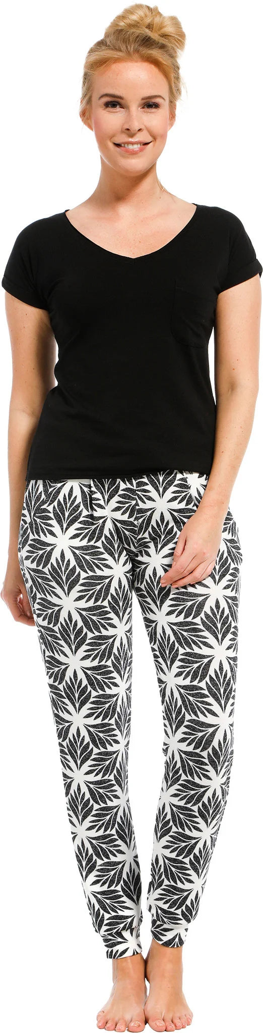 Zetex Pastunette 24/7 pyjamabroek / legging dames - NOS - Leaves