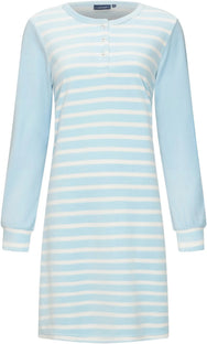 Zetex Pastunette badstof dames nachthemd - Blue Stone