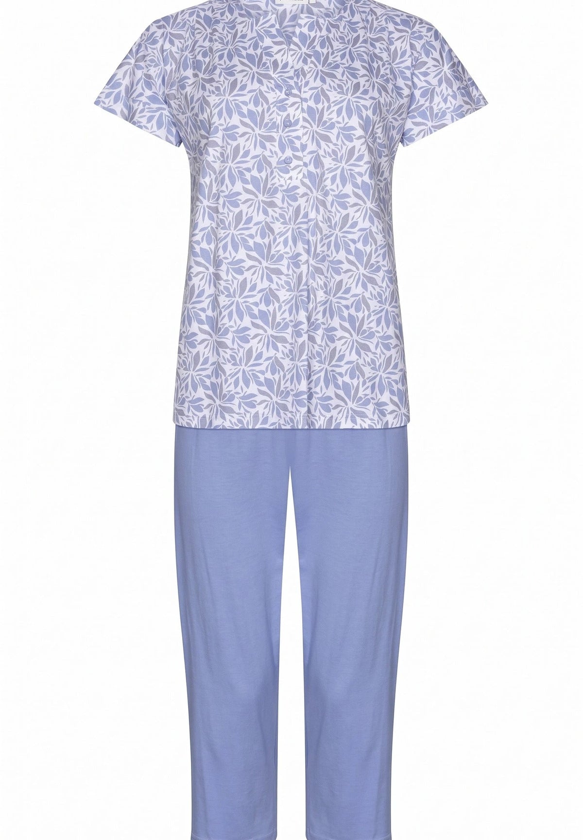 Zetex Pastunette dames capri pyjama - Shortama - Blue Foral