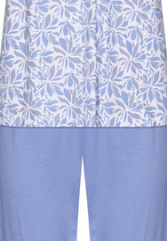 Zetex Pastunette dames capri pyjama - Shortama - Blue Foral
