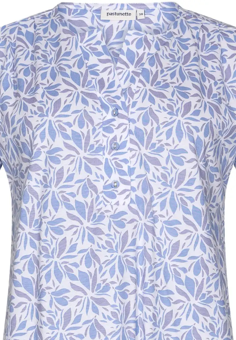 Zetex Pastunette dames capri pyjama - Shortama - Blue Foral