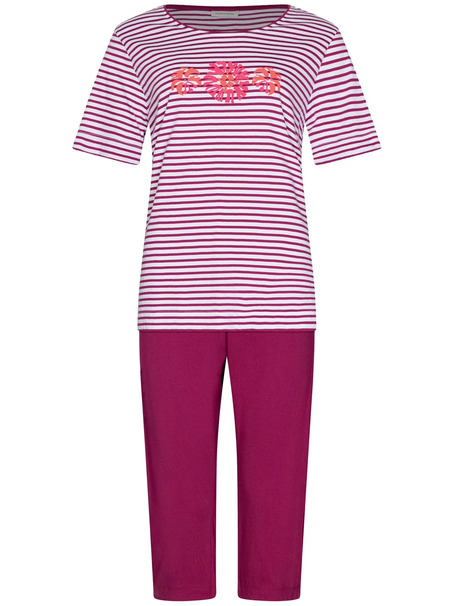 Zetex Pastunette dames capri pyjama - Shortama - Paradise pink