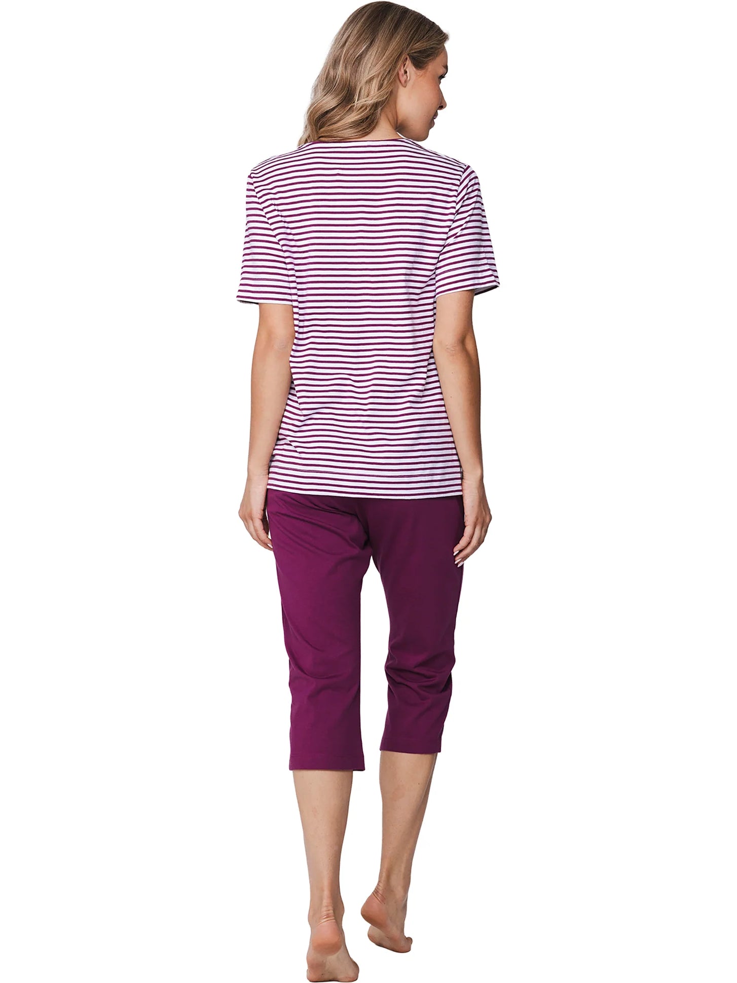 Zetex Pastunette dames capri pyjama - Shortama - Paradise pink