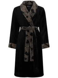Zetex Pastunette dames Fleece Badjas - Zwart - Morning Gown