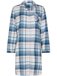Zetex Pastunette dames nachthemd Flanel met knoopsluiting- Blauw