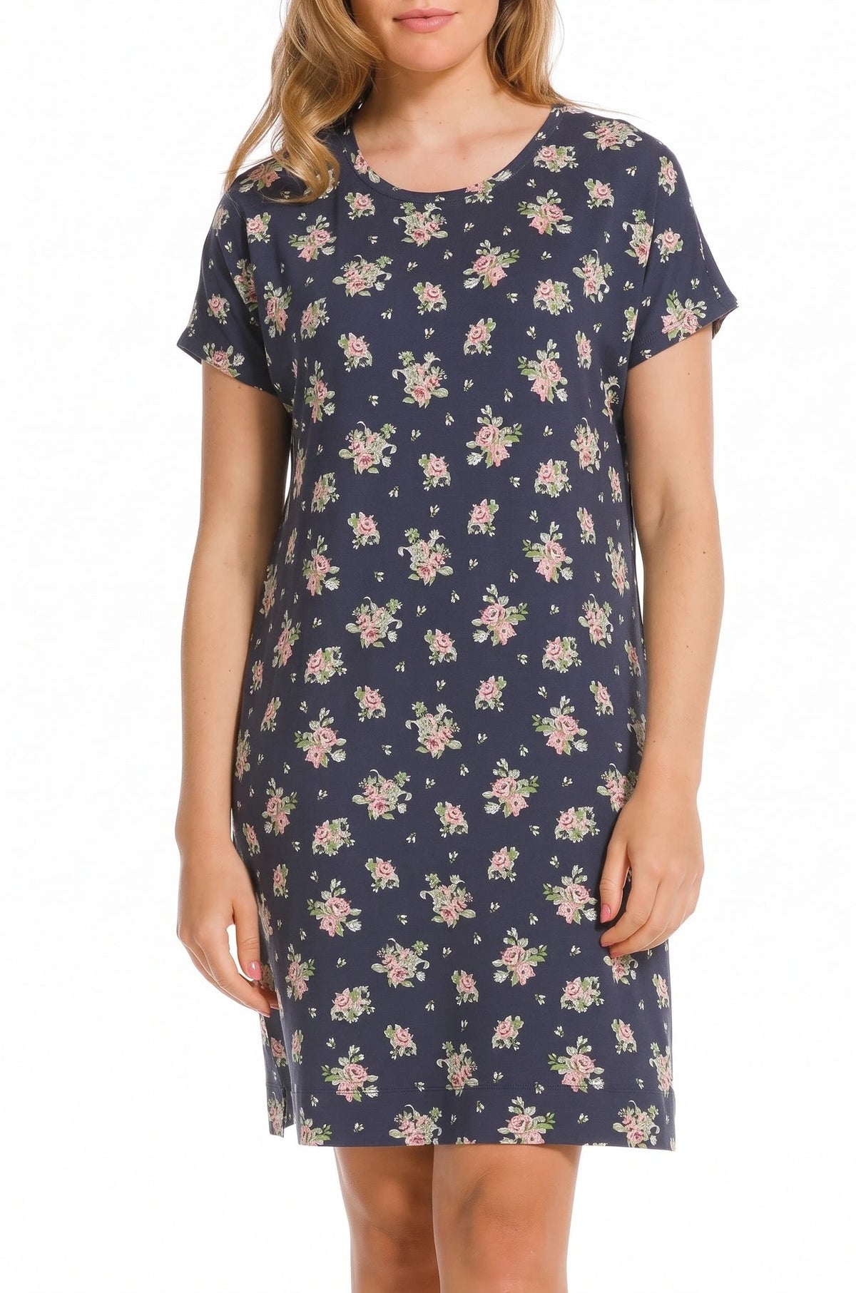 Zetex Pastunette dames nachthemd K/M - NOS - Darkblue