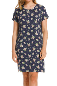 Zetex Pastunette dames nachthemd K/M - NOS - Darkblue