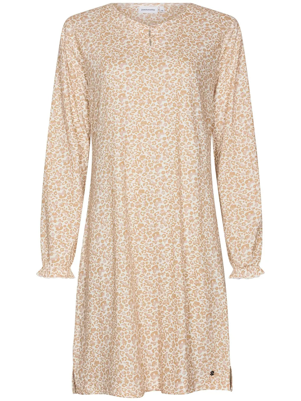 Zetex Pastunette dames nachthemd lange mouw - Beige