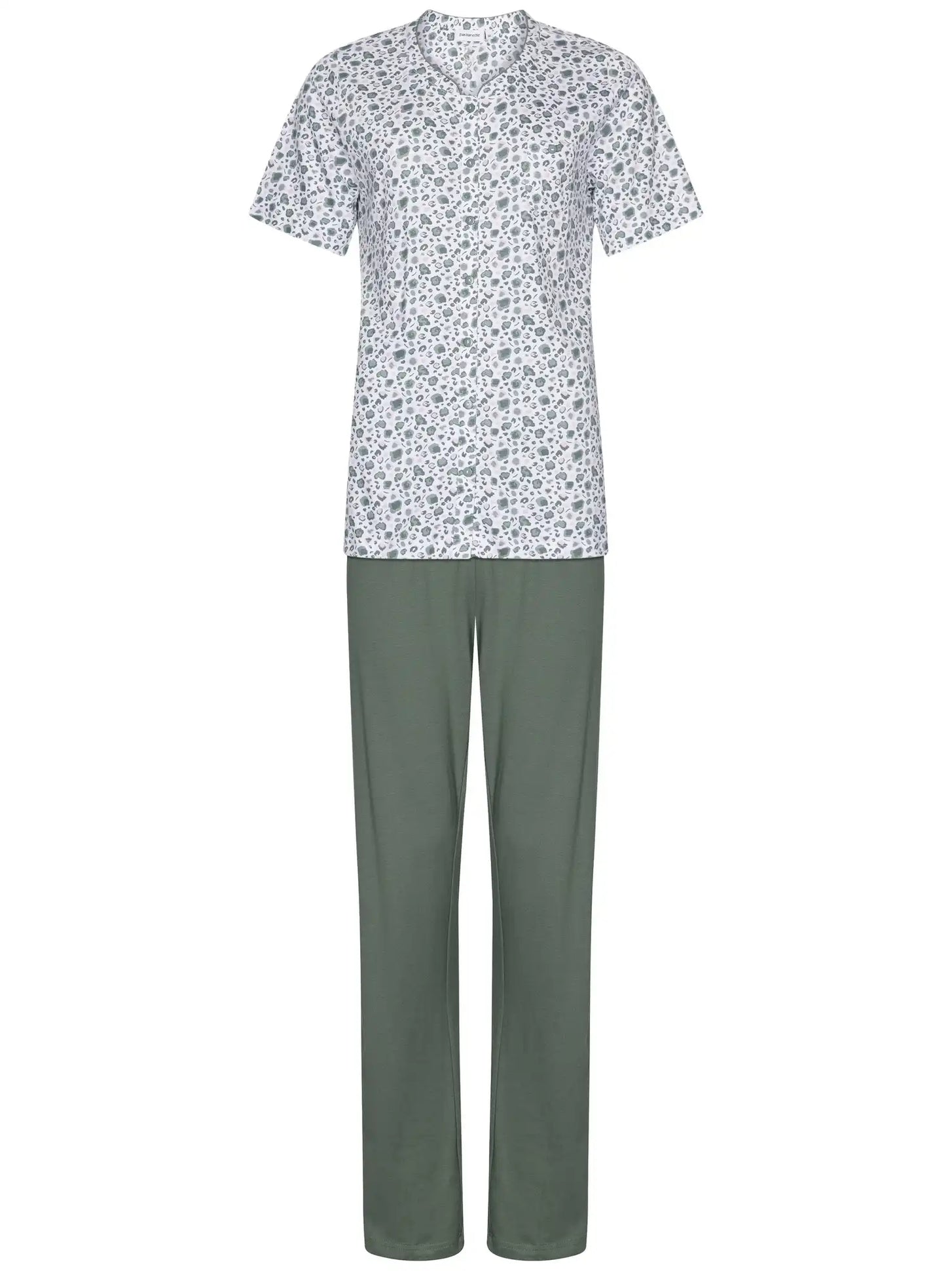 Zetex Pastunette dames pyjama korte mouwen - Green Breeze