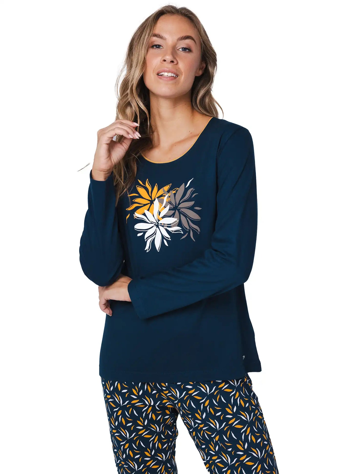 Zetex Pastunette dames pyjama lange mouwen - Moonlite
