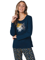 Zetex Pastunette dames pyjama lange mouwen - Moonlite