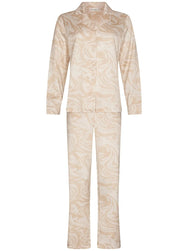 Zetex Pastunette Dames Pyjama Satijn - Lange mouwen - Swirl