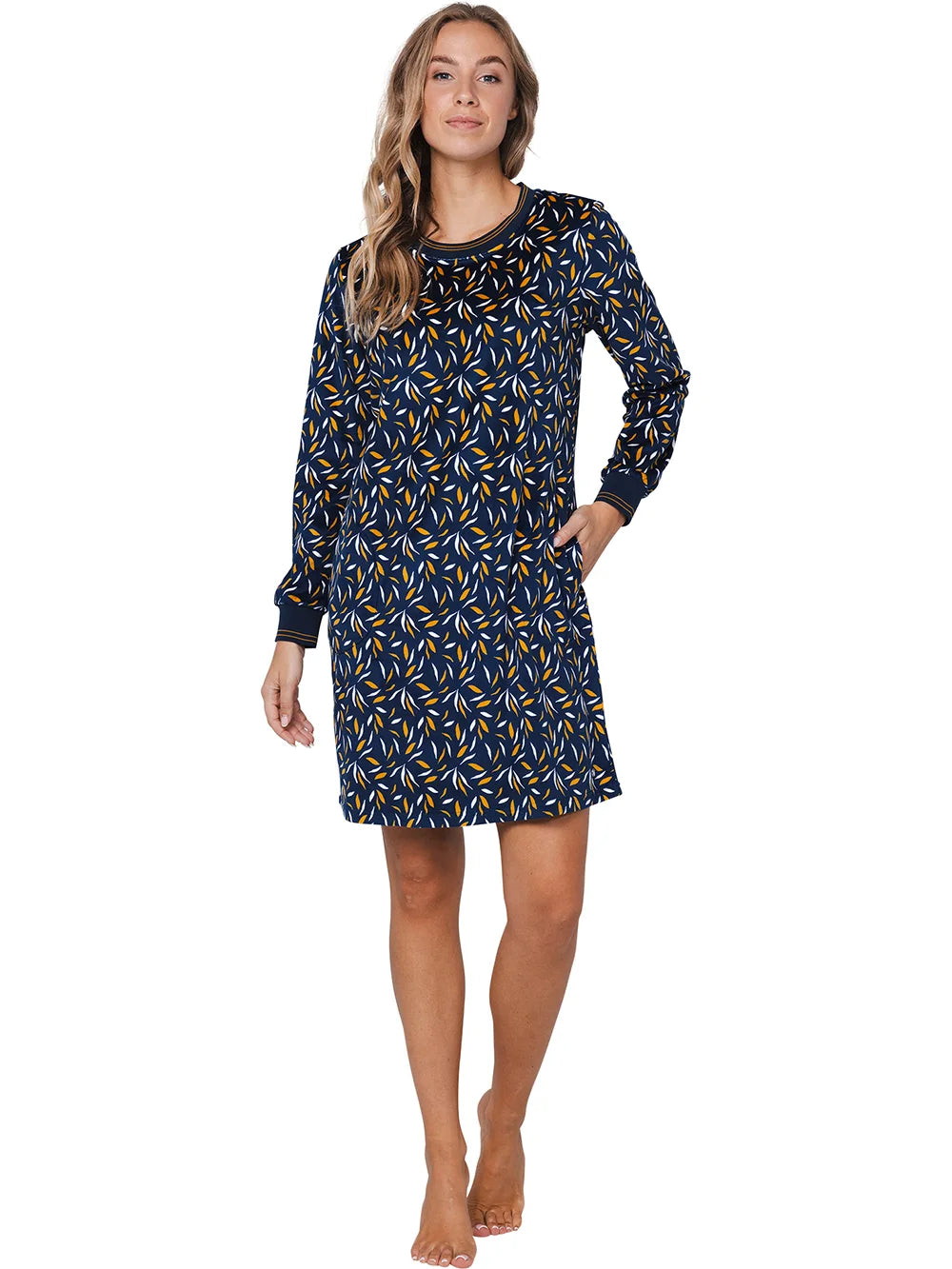 Zetex Pastunette Fleece dames nachthemd - Moonlite