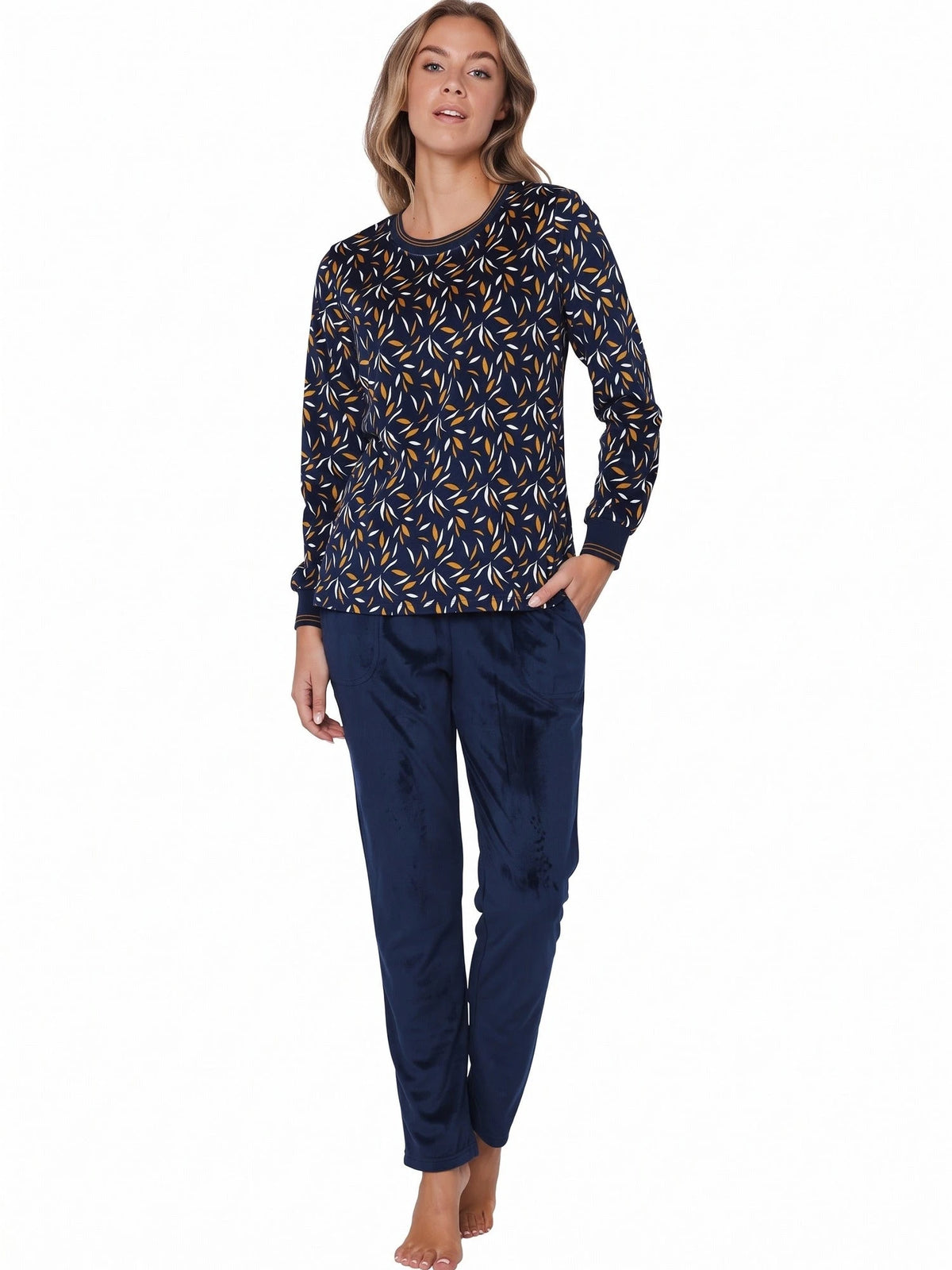 Zetex Pastunette Fleece dames pyjama - Moonlite