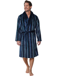 Zetex Pastunette Fleece heren badjas - Blauw
