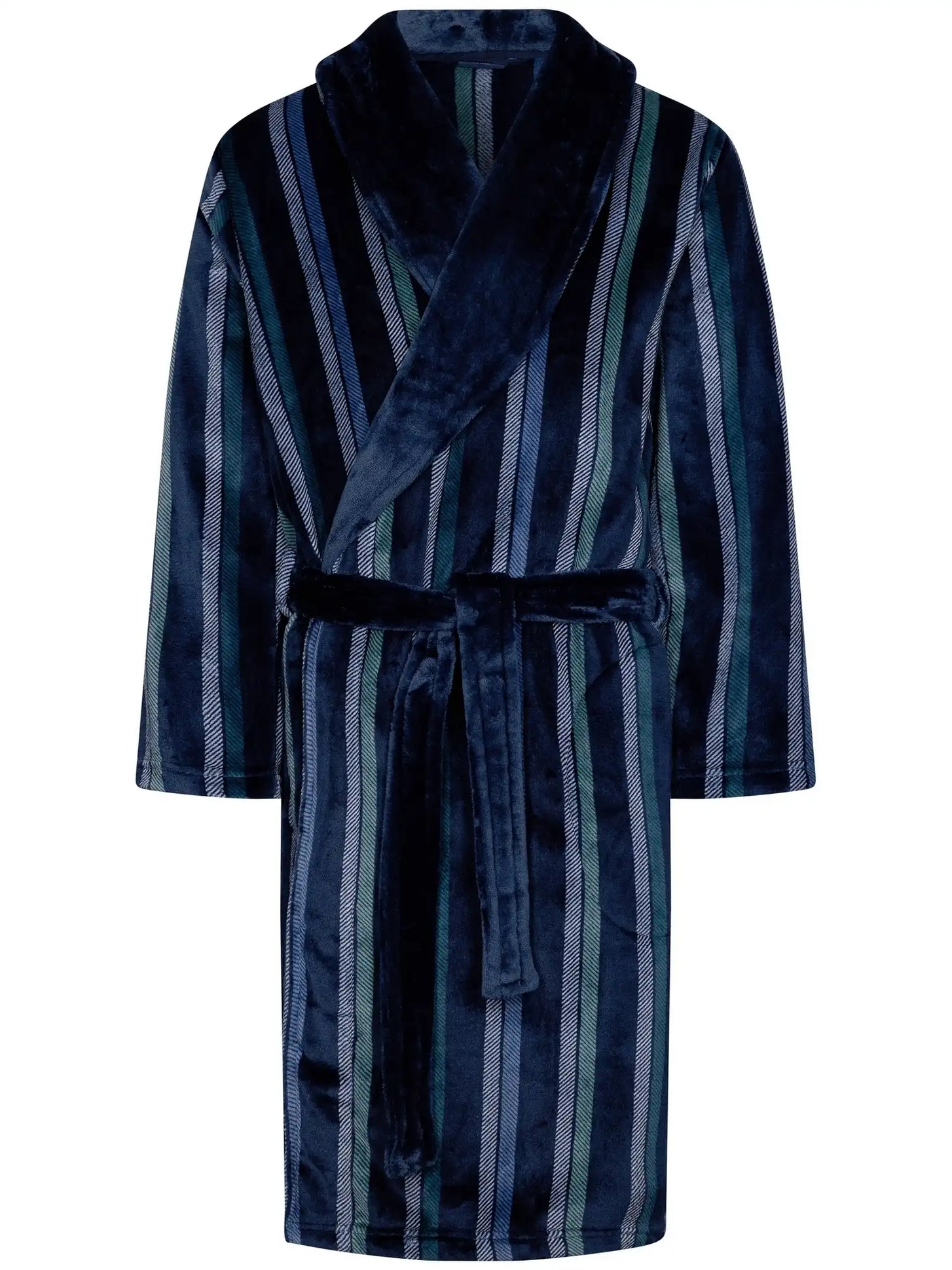Zetex Pastunette Fleece heren badjas - Blauw
