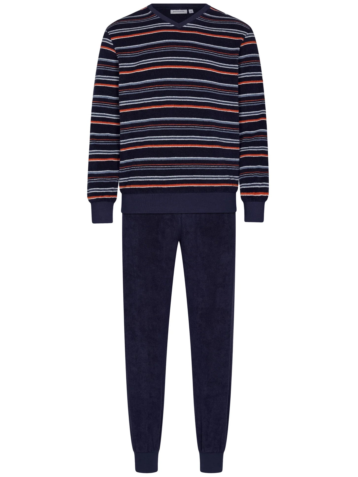 Zetex Pastunette Heren badstof pyjama met lange mouwen - Navy Nights