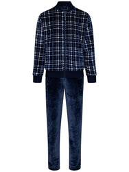Zetex Pastunette heren Huispak Flanel Fleece - Donkerblauw