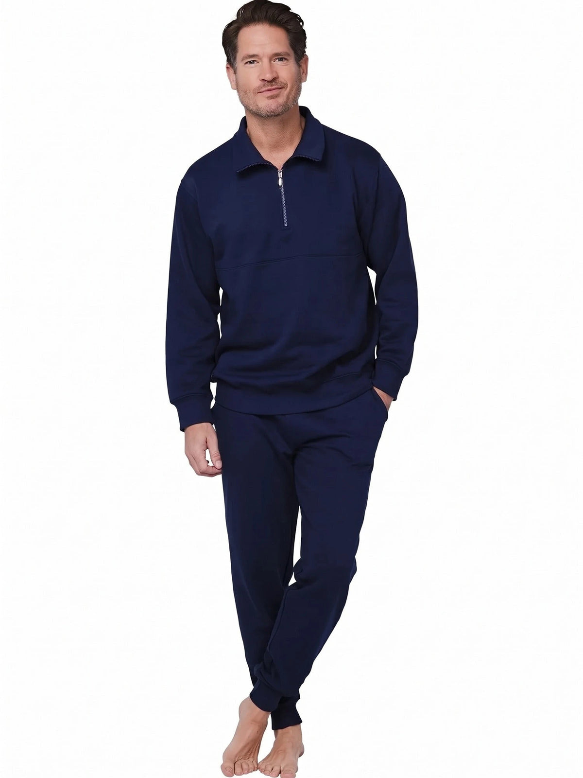 Zetex Pastunette heren Huispak - Zipper - Donkerblauw