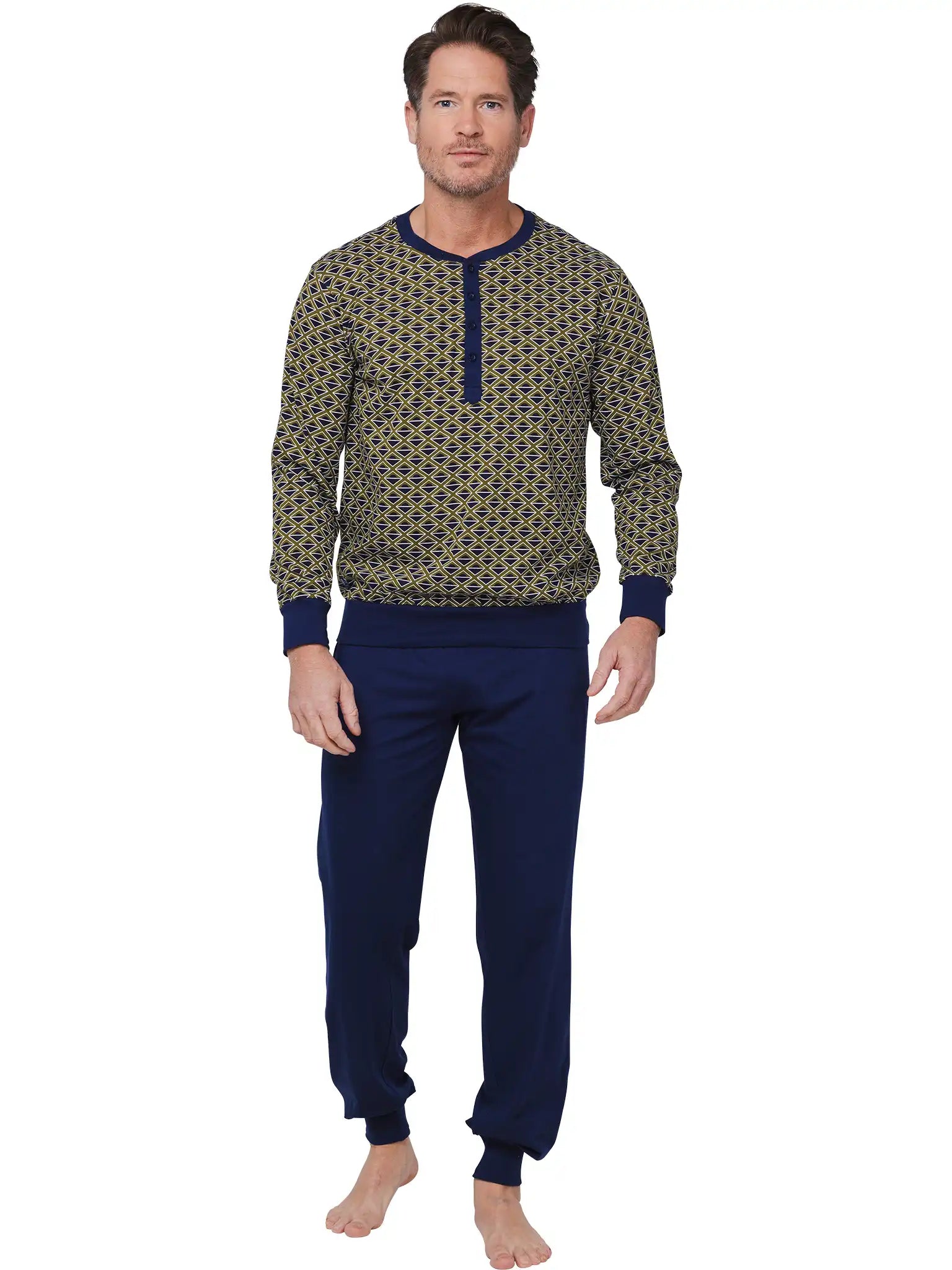 Zetex Pastunette Heren katoenen pyjama met lange mouwen - Adventure