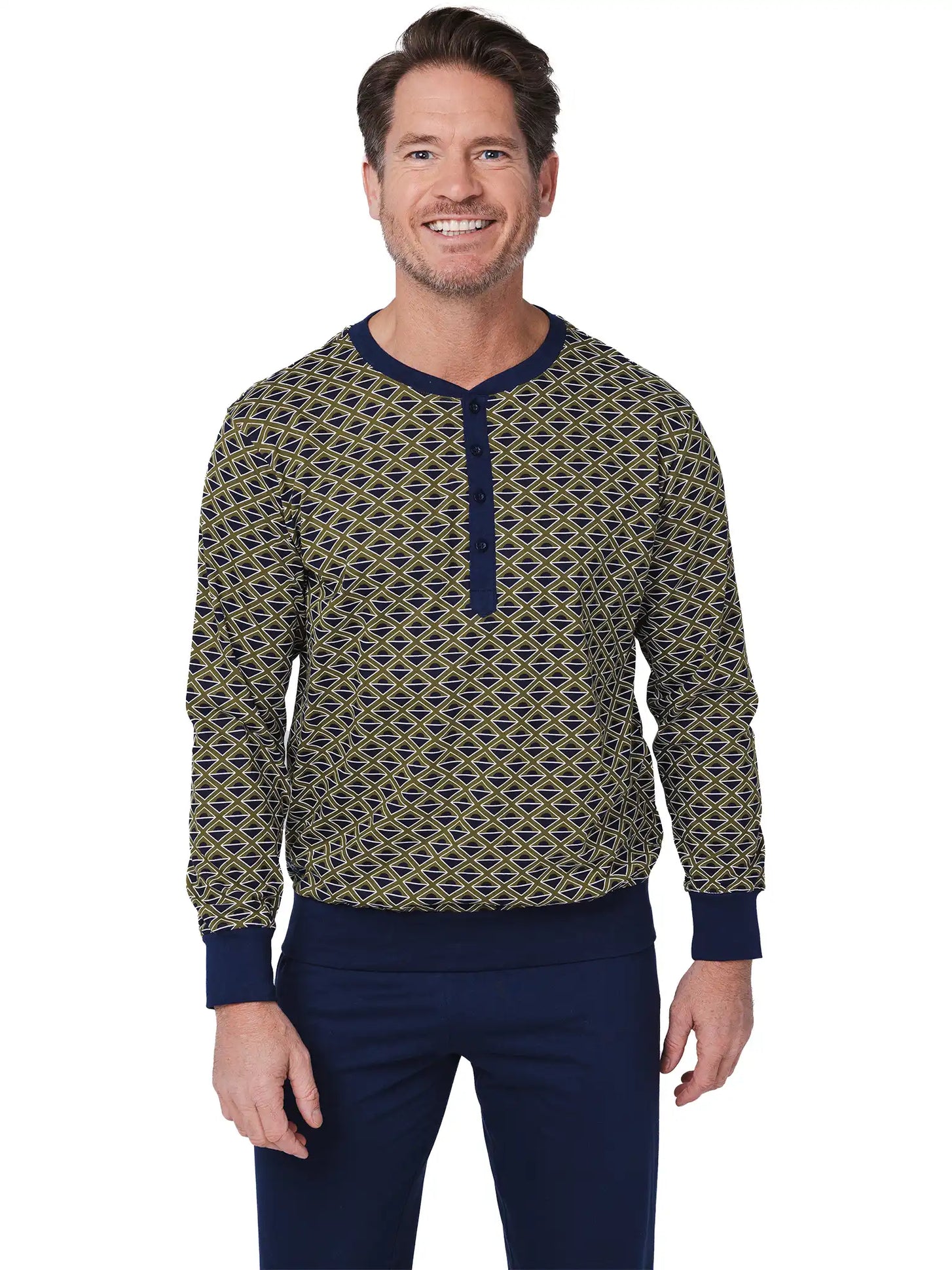 Zetex Pastunette Heren katoenen pyjama met lange mouwen - Adventure