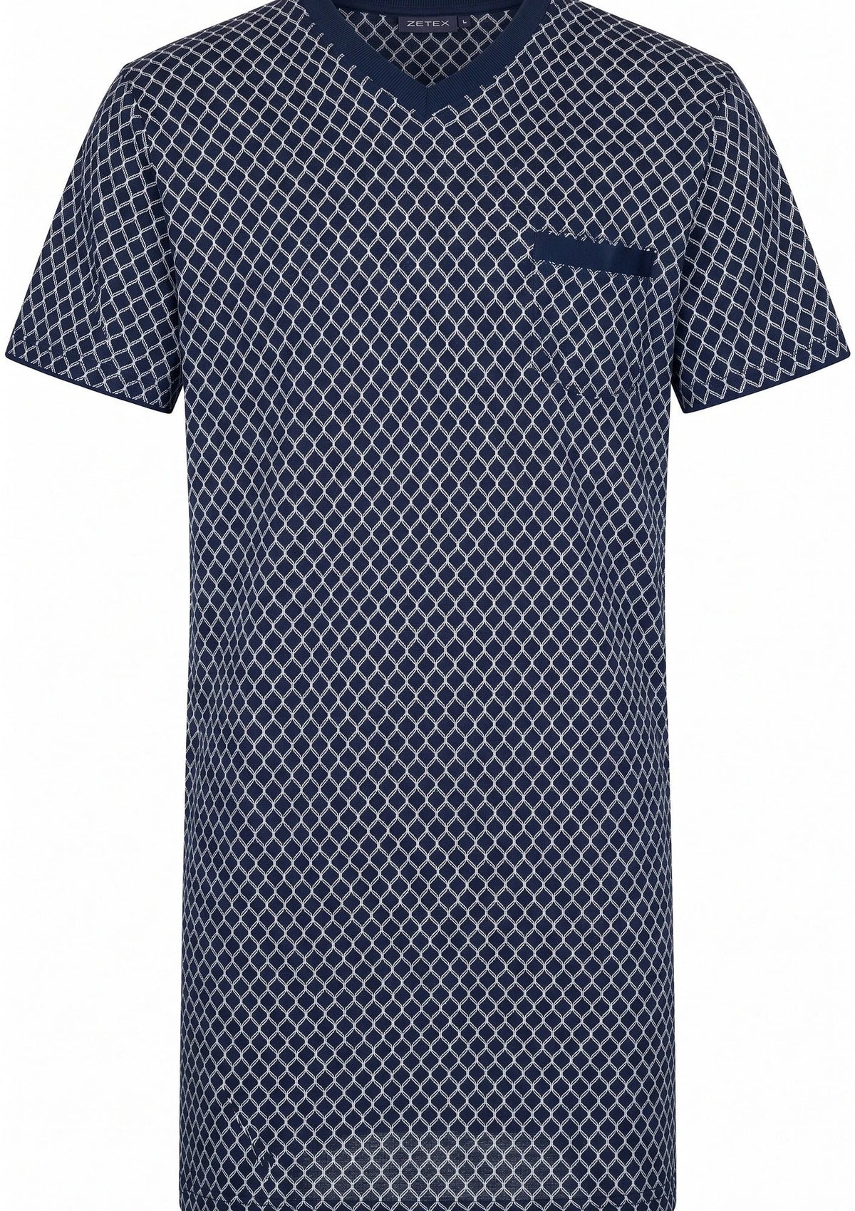 Zetex Pastunette Heren Nachthemd - Blauw met print