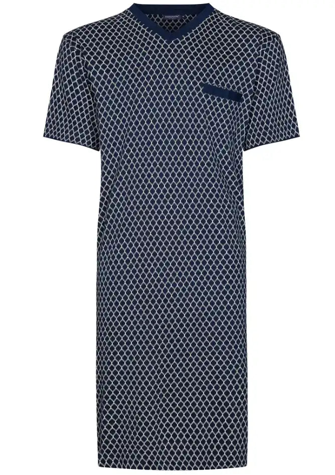 Zetex Pastunette Heren Nachthemd - Blauw met print