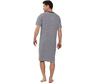 Zetex Pastunette Heren Nachthemd - Donkerblauw met print