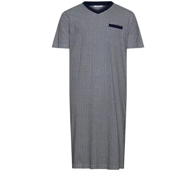 Zetex Pastunette Heren Nachthemd - Donkerblauw met print
