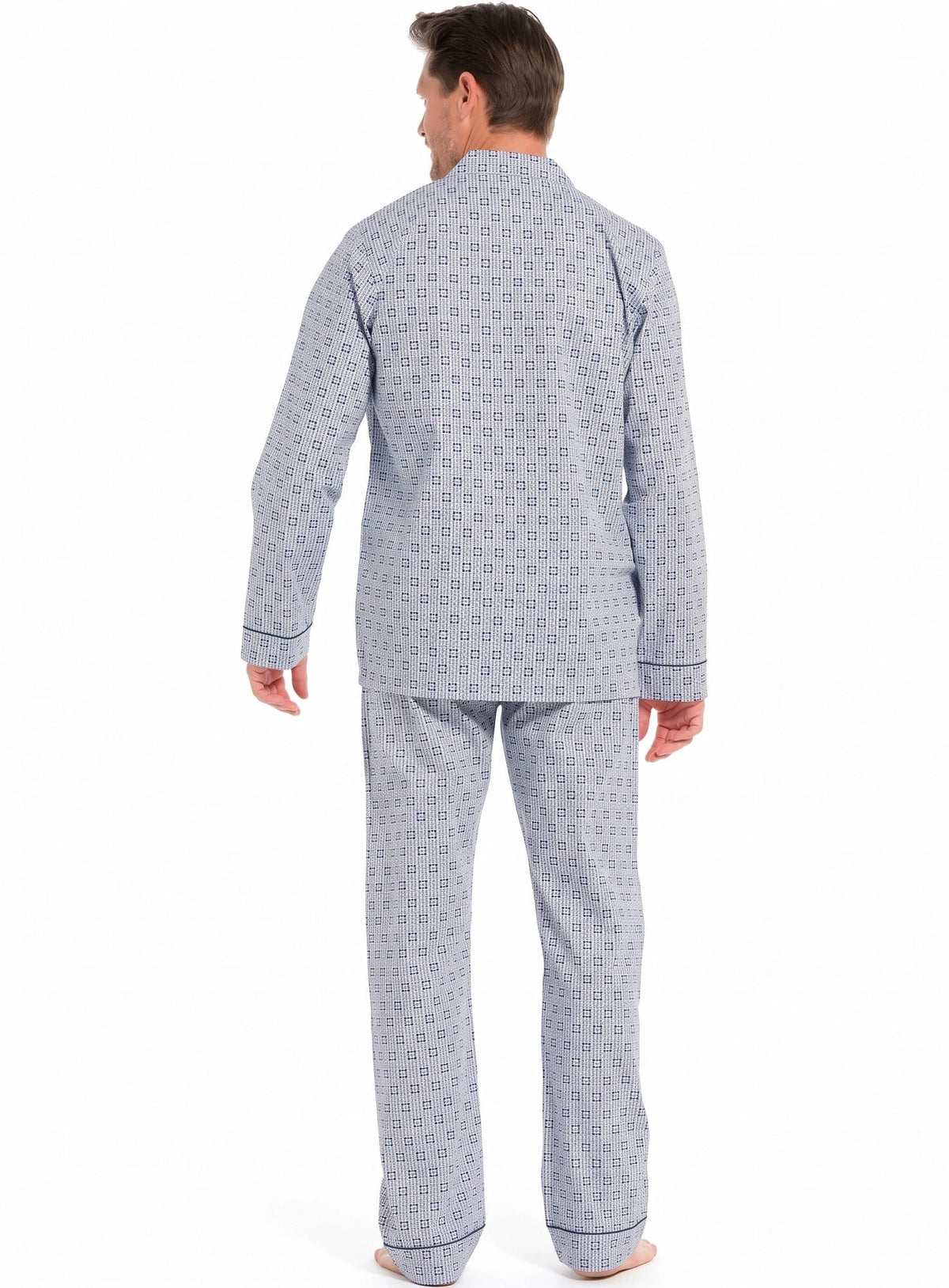 Zetex Pastunette Heren Pyjama katoen met knoopsluiting