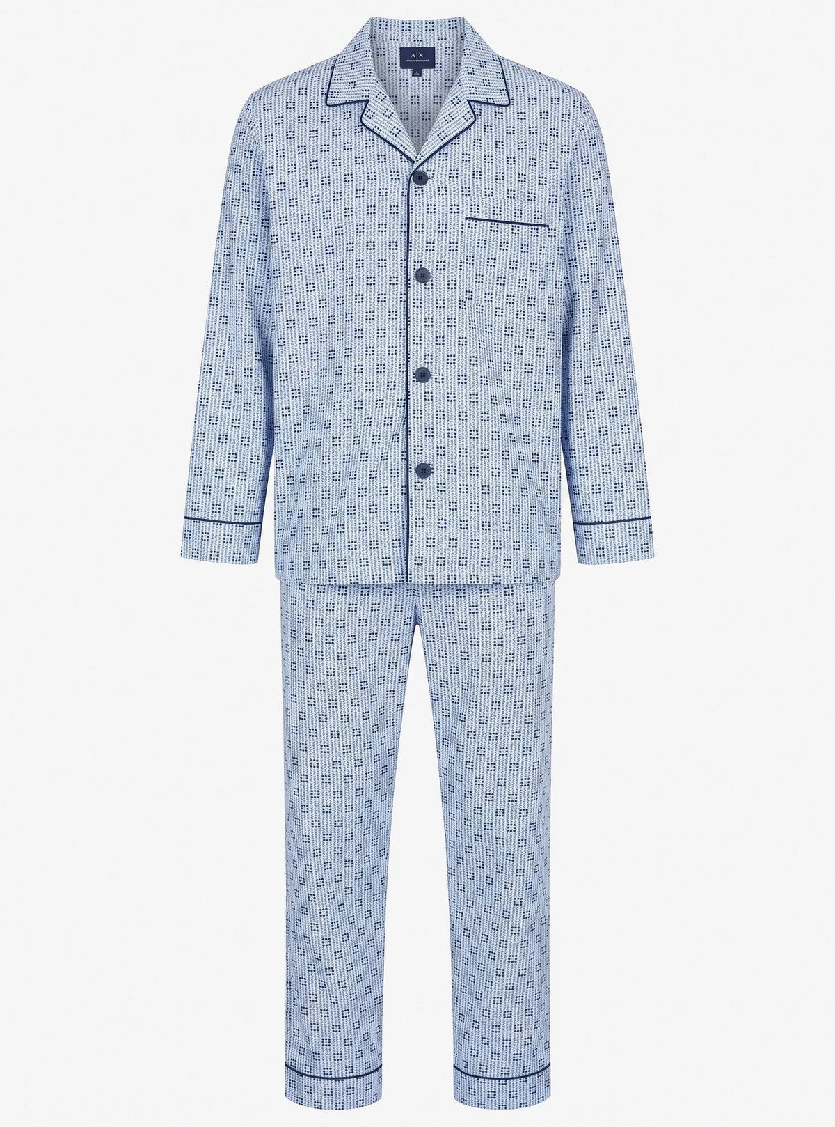 Zetex Pastunette Heren Pyjama katoen met knoopsluiting