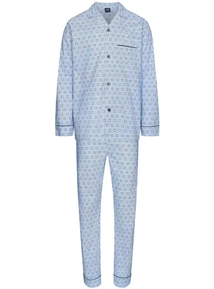 Zetex Pastunette Heren Pyjama katoen met knoopsluiting